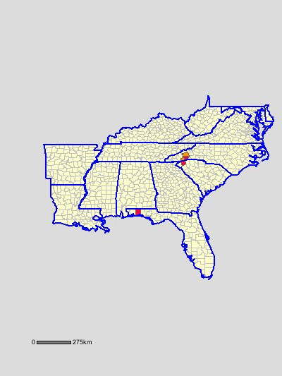 Distribution of S. jonesii