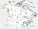 U.S. distribution of Abies fraseri