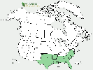 U.S. distribution of Ilex vomitoria