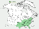 U.S. distribution of Paulownia tomentosa