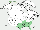 U.S. distribution of Pinus taeda
