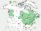 U.S. distribution of Populus grandidentata