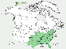 U.S. distribution of Quercus stellata