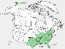 U.S. distribution of Taxodium distichum