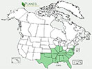 U.S. distribution of Cornus stricta